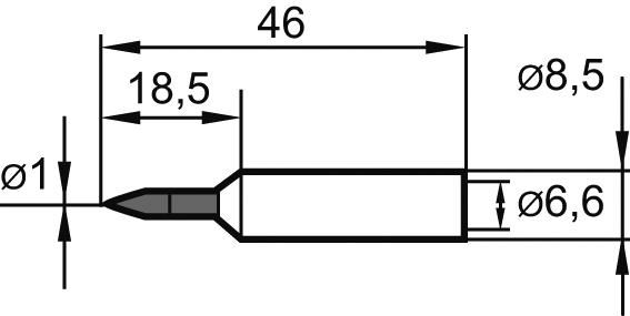 Lötspitze ERSADUR Nr. 8321,0 mm spitz, verlängert Ersa