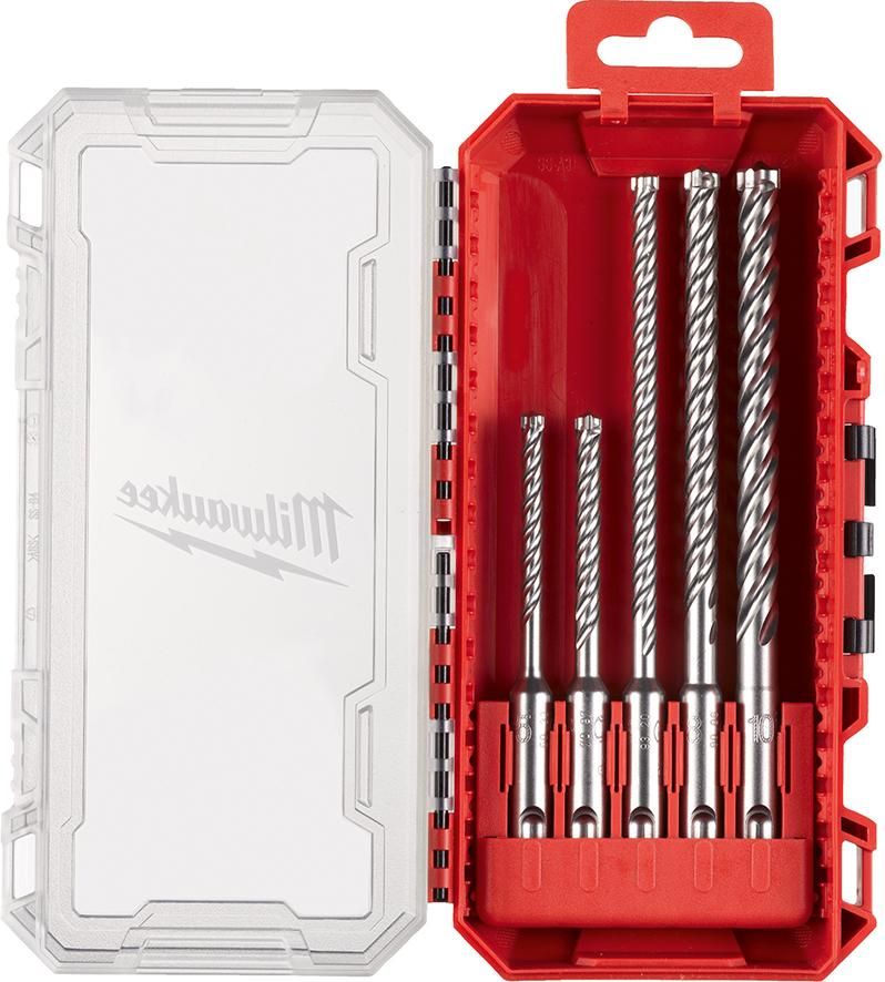 Hammerbohrer SDS-Plus MX4-Set, 5/6 x 115 mm, 6/8/10 x 165 mm PACKOUT kompat. Kass. 1er Pack