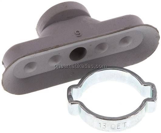 Ovalsauger, 36 x 12mm, Hub 2mm, NBR (60A, grau)