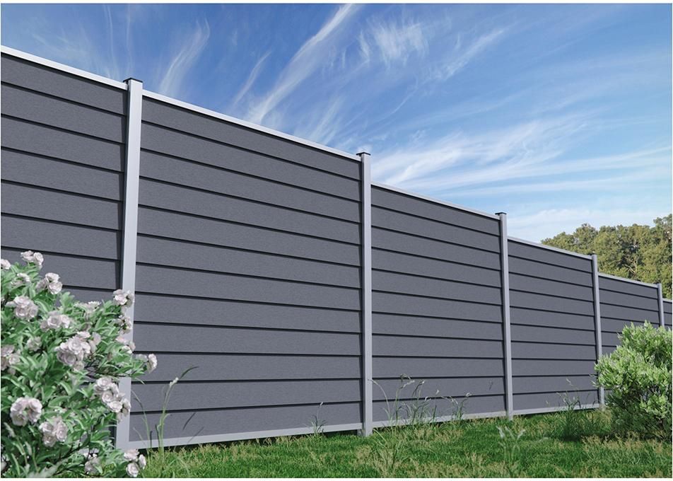 SKÄR-Serie 20x40x1790mm Aluminium Silber SET Start- & Abschlussleiste BPC-Steckzaunsystem