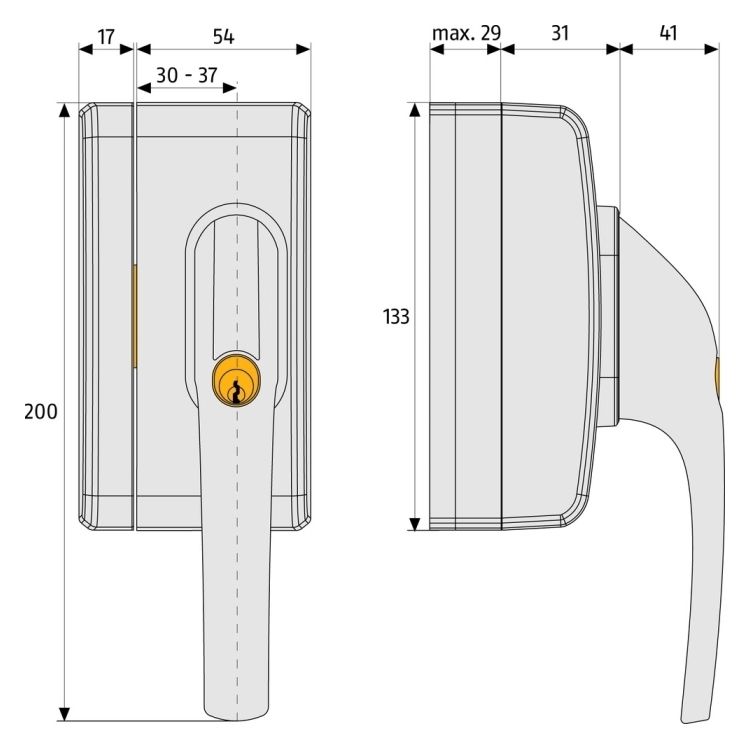 ABUS Fensterzusatzschloss "FO400N"