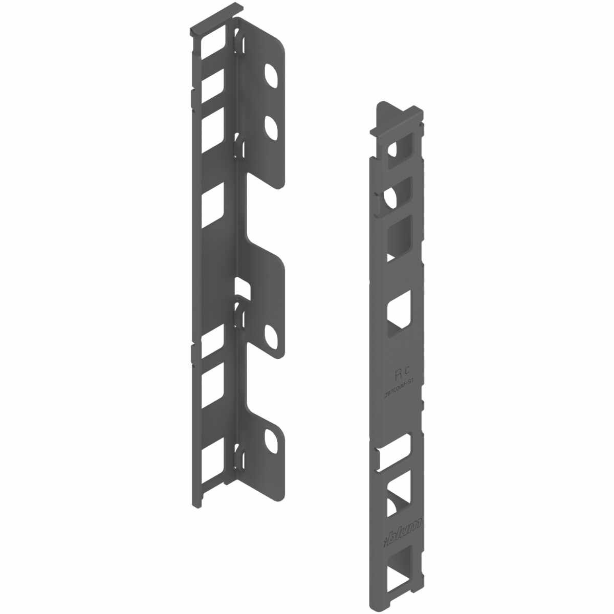 LEGRABOX Holzrückwandhalter, Höhe C (193 mm), links/rechts, oriongrau matt