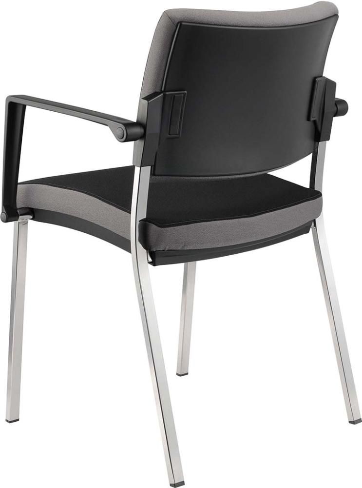 Besucherstuhl Premium Schwarz ( 2 Stühle Set)