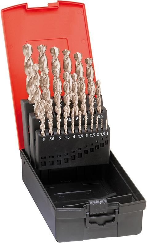 Spiralbohrer-Set DIN338 HSSE geschliffen Typ N 1-5,9mm FORMAT