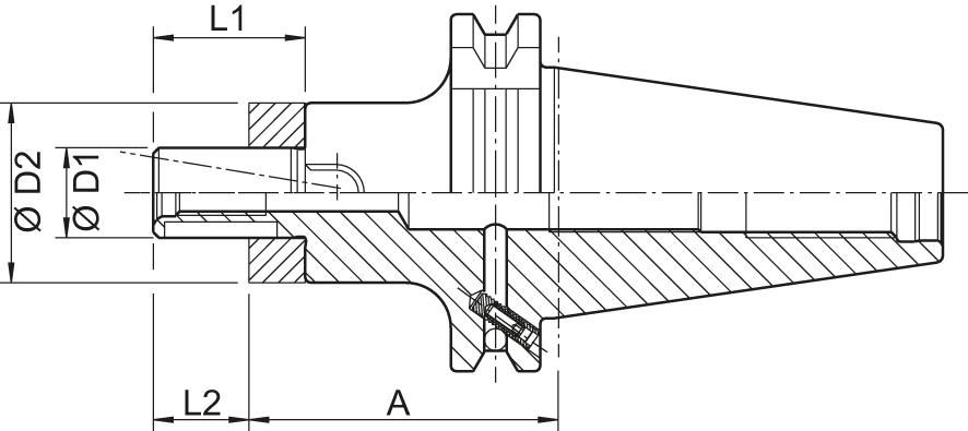 Kombi-Aufsteckfräserdorn DIN ISO 7388-1ADB SK40 16mm HAIMER