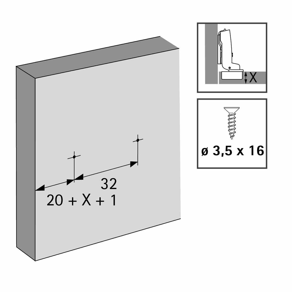 Linear-Montageplatte mit Direkt-Höhenverstellung,