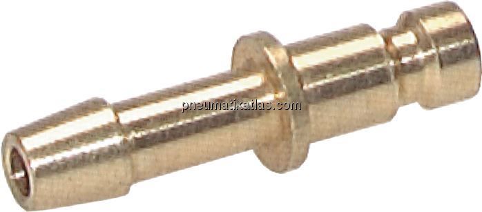 Kupplungsstecker (NW2,7) 3mm Schlauch, Messing