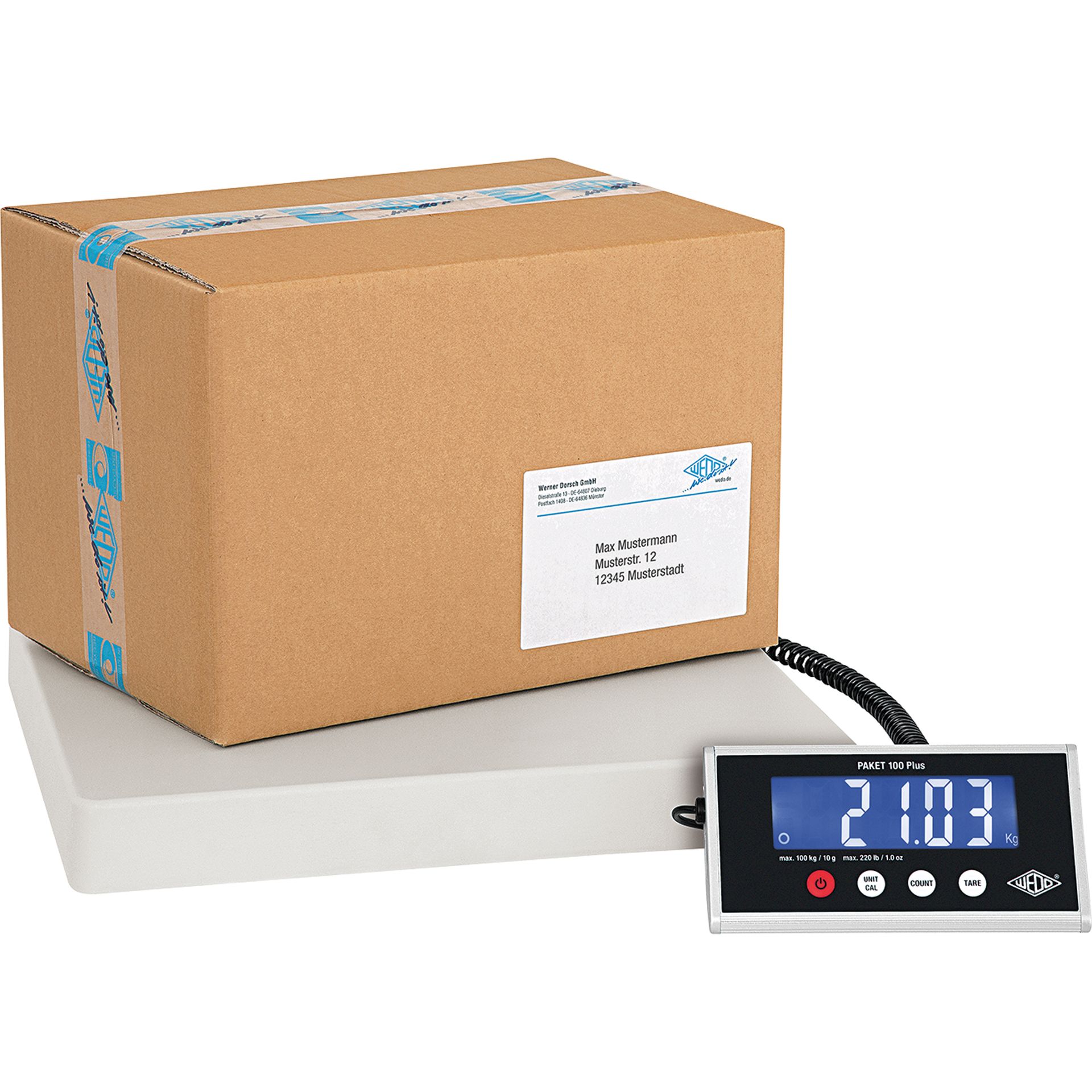 Paketwaage PAKET 100 Plus 100kg +Netzgerät