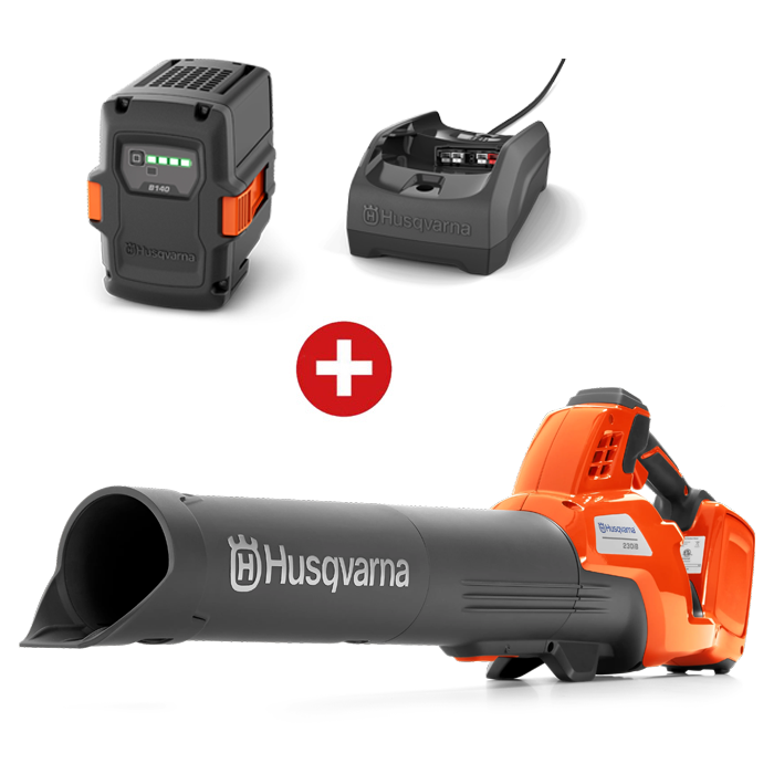Husqvarna Akku Laubbläser 230iB +B140/C80