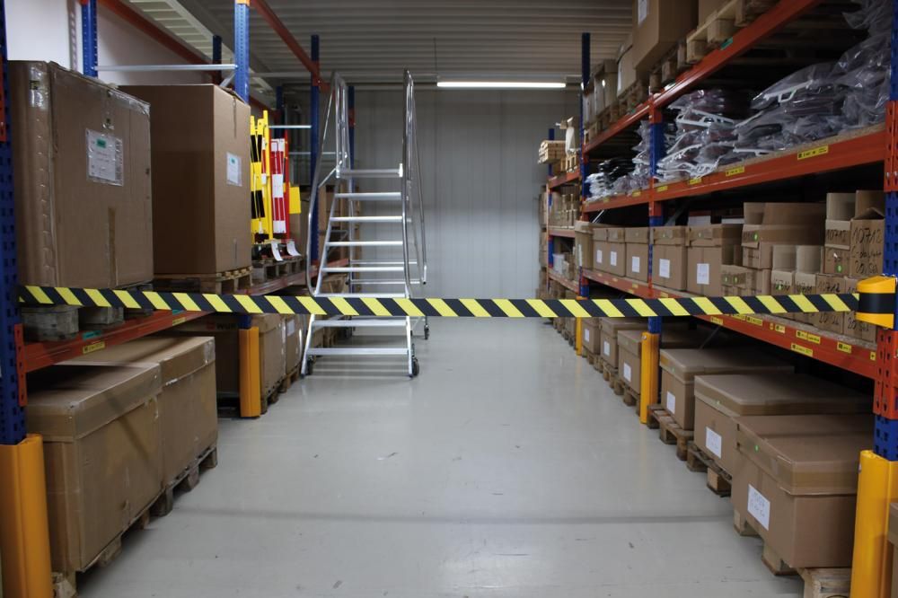 Gurtband mit magnetischer Befestigung L4,6 m xB50 mm gelb/schwarz