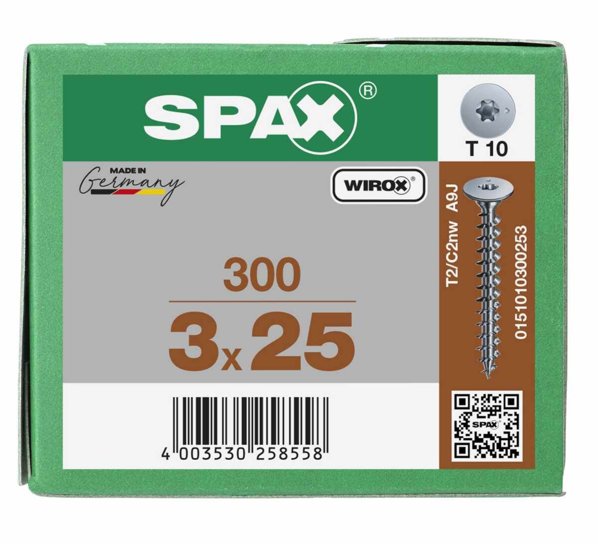 Rückwandschrauben Spax T-STAR 3,0x25 mm VE300