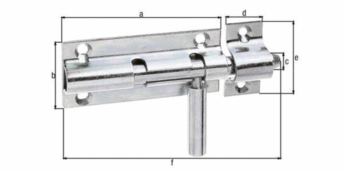 Bolzenriegel 190/K2Z/80 mm GAH Alberts