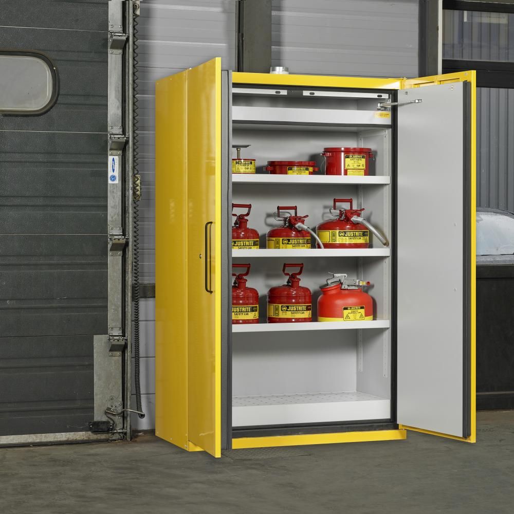 EN-Sicherheitsschrank 90-Minuten nach EN14470-13 Böden, Auffangwanne 2Türen B1200xT600xH2070mm