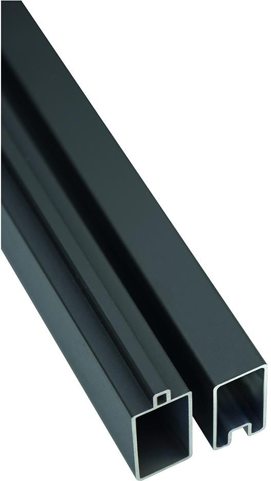 SKÄR-Serie 20x40x1790mm Aluminium ANTHRAZIT SET Start- & Abschlussleiste BPC-Steckzaunsystem
