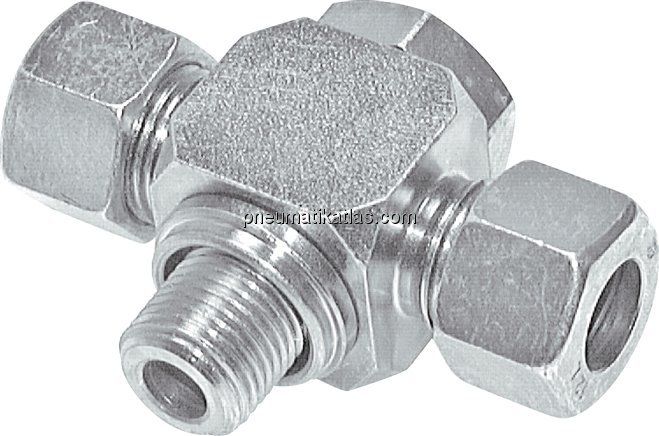 T-Schwenkverschraubung G 1/8"-6 L (M12x1,5), Stahl verzinkt