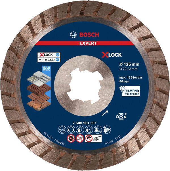 Bosch EXPERT MultiMaterial X-LOCK Diamanttrennscheiben