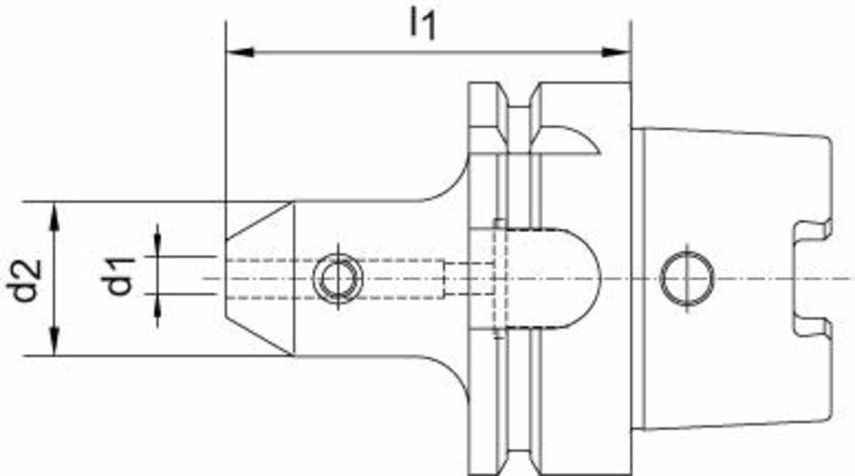 Flächenspannfutter DIN69893A HSK-A63 10x65 mm FORTIS