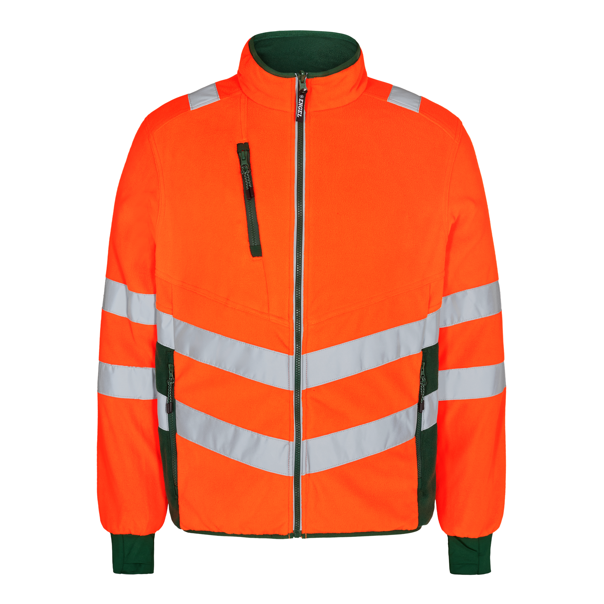 Safety Fleecejacke Orange/Grün, Gr. S
