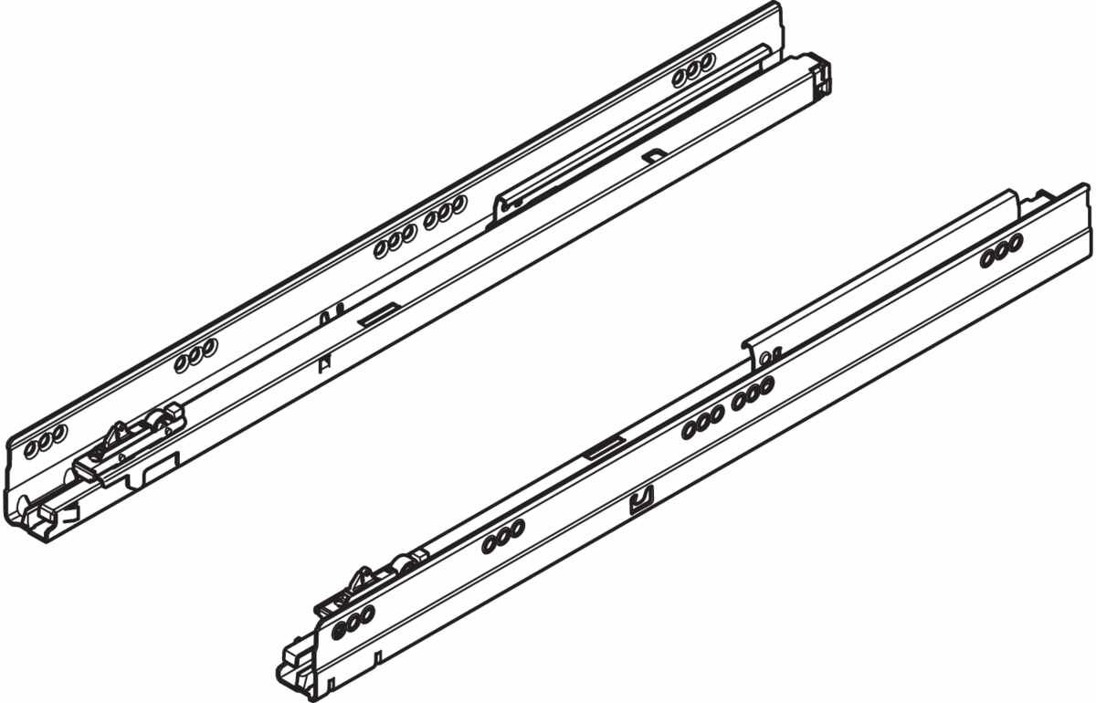 TANDEMBOX Korpusschiene BLUMOTION int./für TOB geeignet/für SERVO-DRIVE geeignet, 30 kg, NL=270 mm, links/rechts, verzinkt