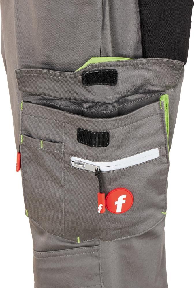 Damen-Bundhose Flex grau/schwarz/lime Gr. 34 FORTIS