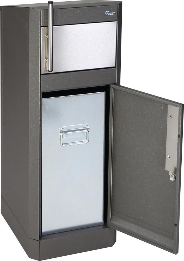 Abfallbehälter Binox- Hybrid-25l f. Gebäude 315x336x835mm