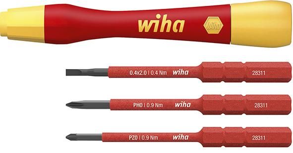 Feinschraubendreher-Satz VDE 4-teilig slimVario Wiha