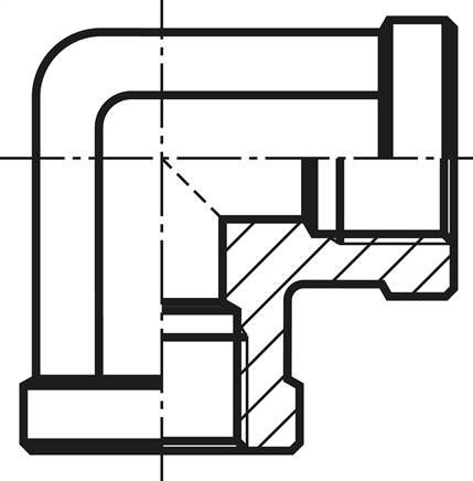 Hochdruck-90°-Winkel G 1/8" (IG), Stahl verzinkt