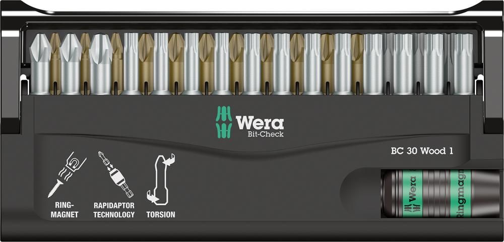 Bit-Satz Bit-Check 30 Wood 1 Wera