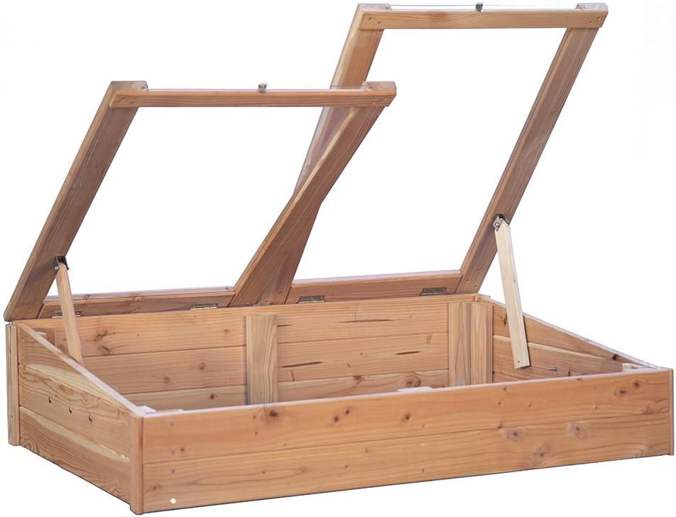 TONDERN-Frühbeet 119 x 80 x 21/30 cm, vorgefertigte Elemente Lärche