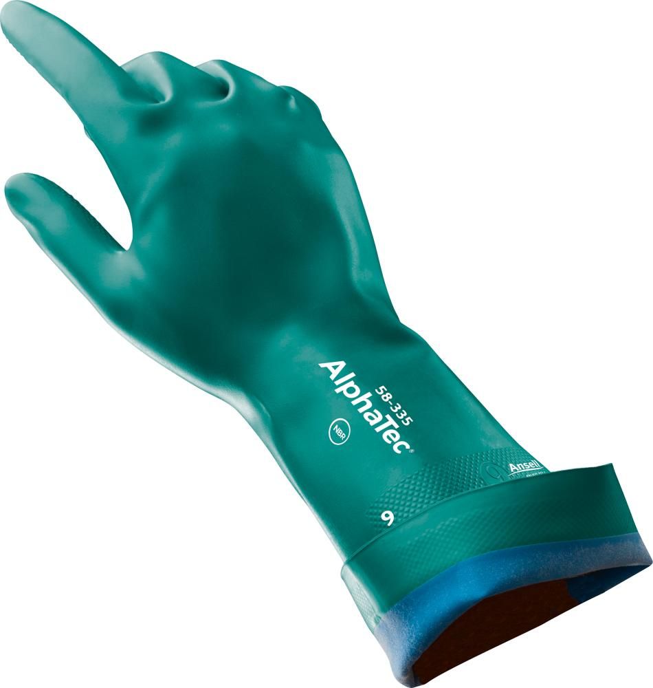 Handsch. AlphaTec 58-335,Nitril, grün, Gr. 10