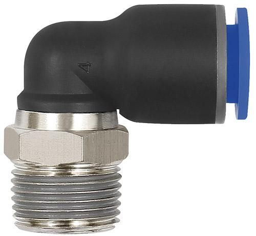 L-Steckverschraubung Blaue Serie, drehbar, R 1/2 a, Schlauch-Ø 10 RIEGLER