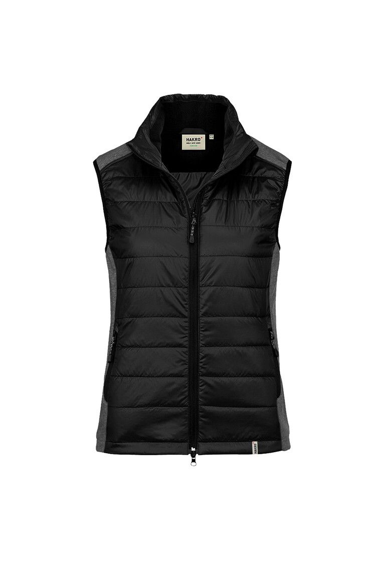 HAKRO Damen Hybridweste Contrast schwarz, XS