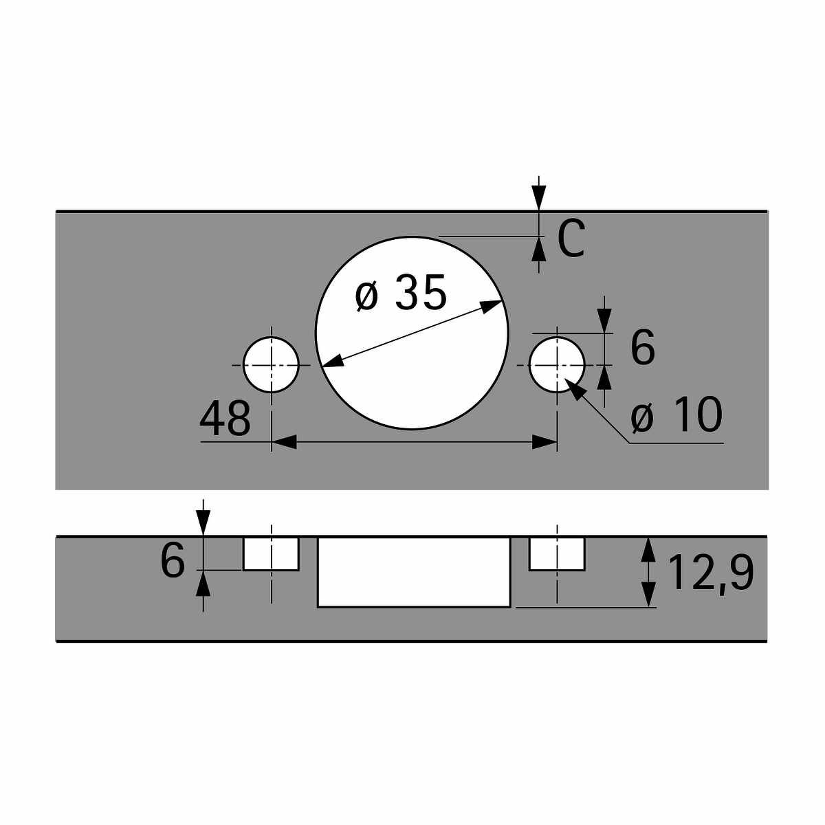 Topfband Sensys 165° M.D.Th55 Hv. B3,0