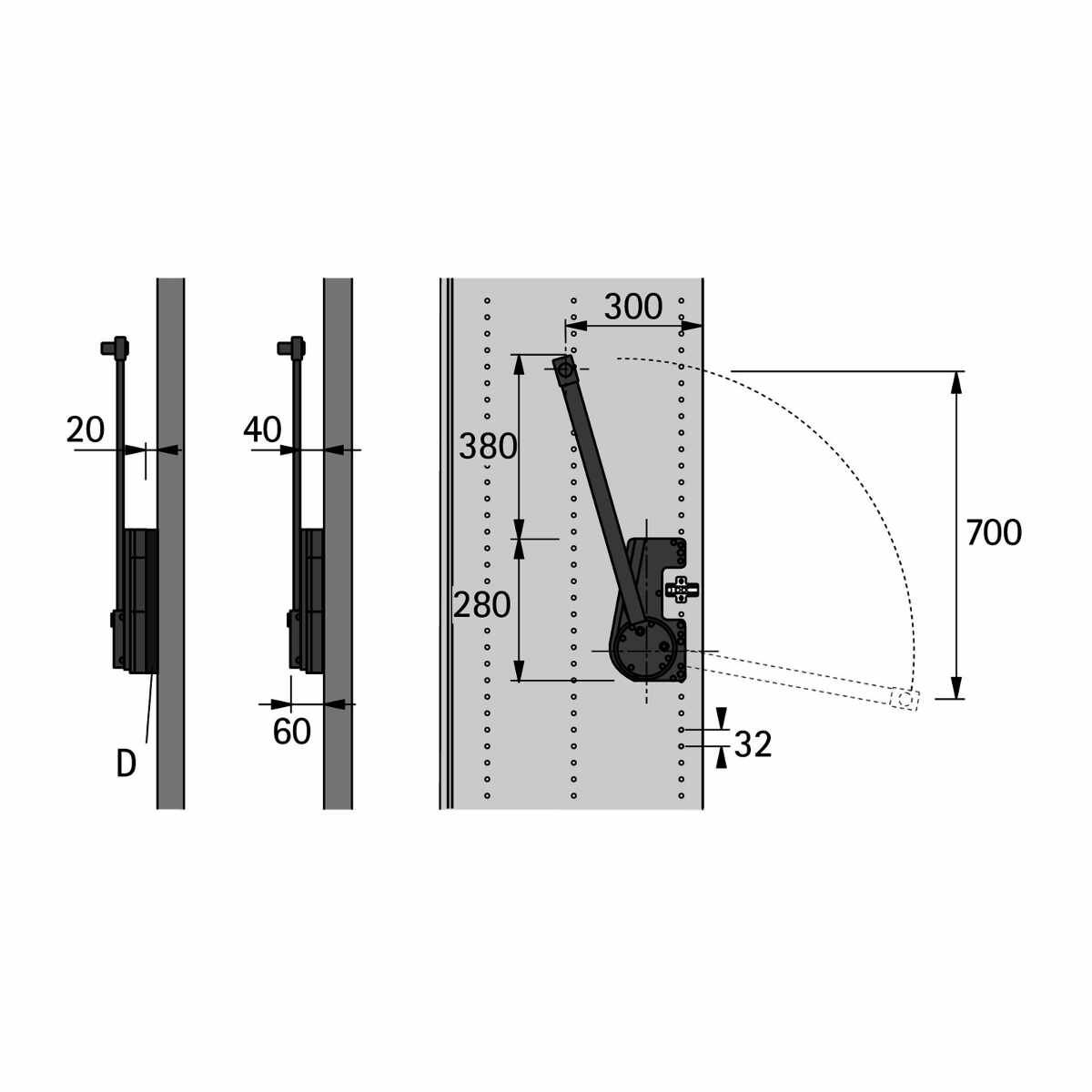 Distanzstück Duo Lift 15/20mm