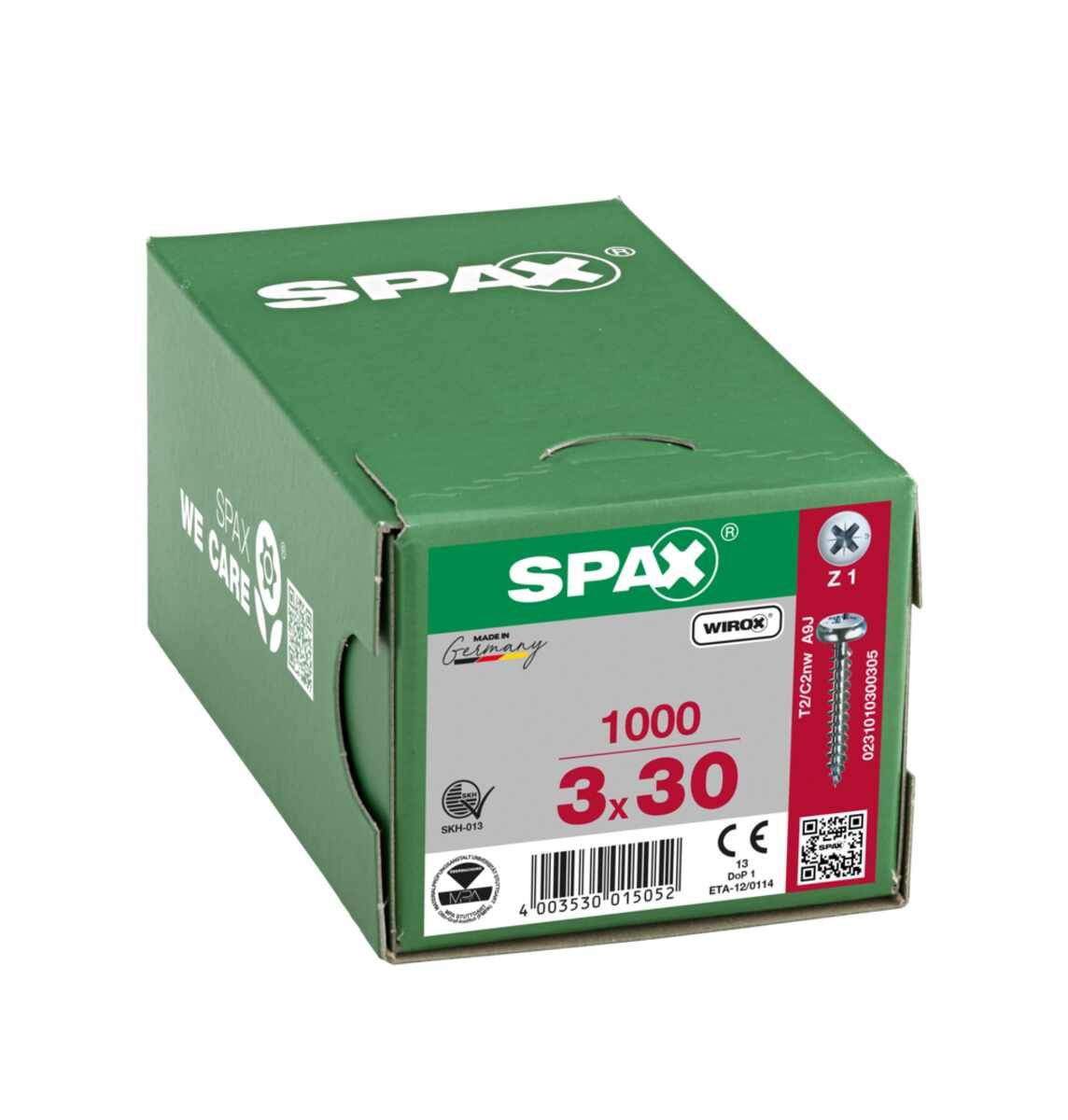 Spax/Schrauben Panhead 3,0X30 VE1000