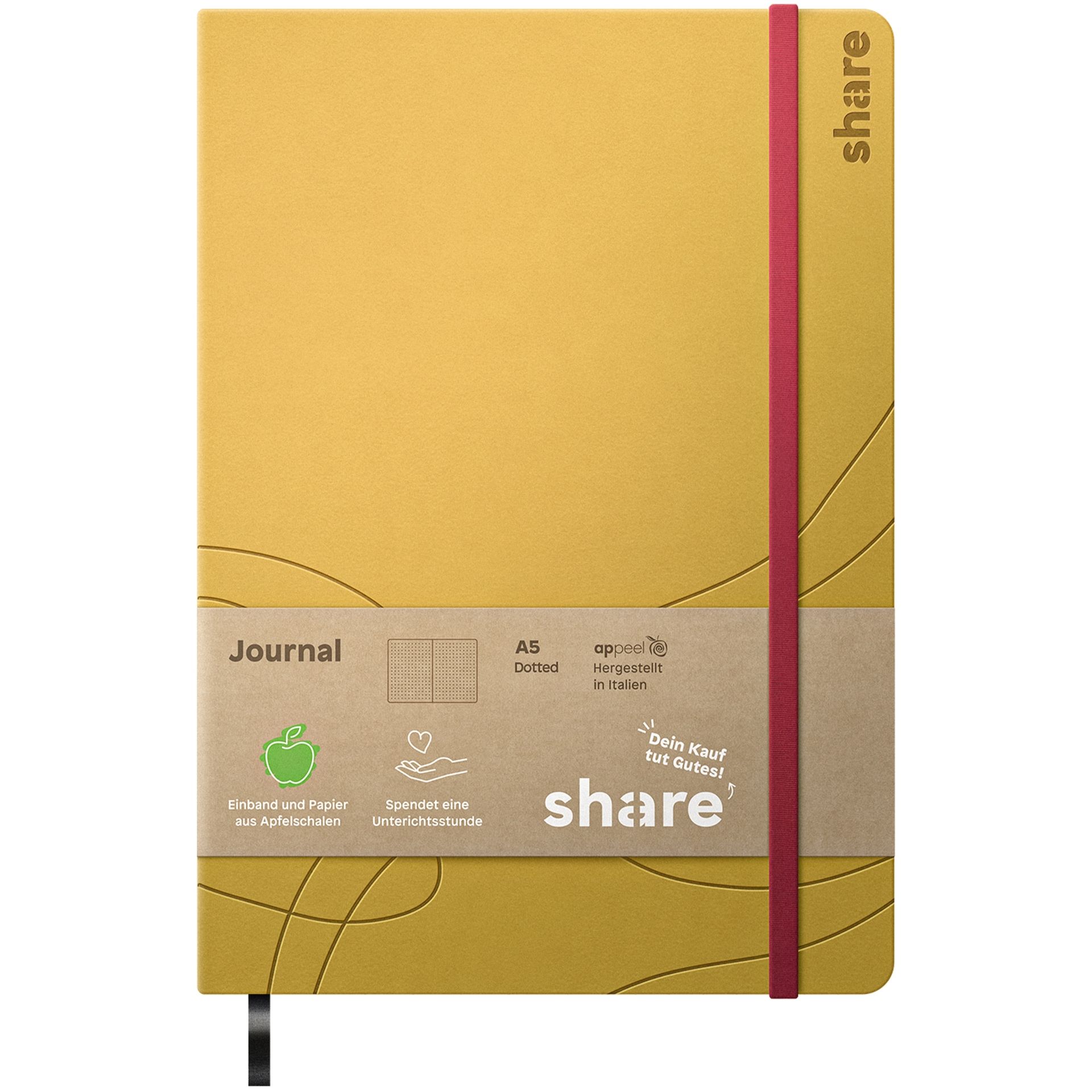Journal A5 dotted gelb