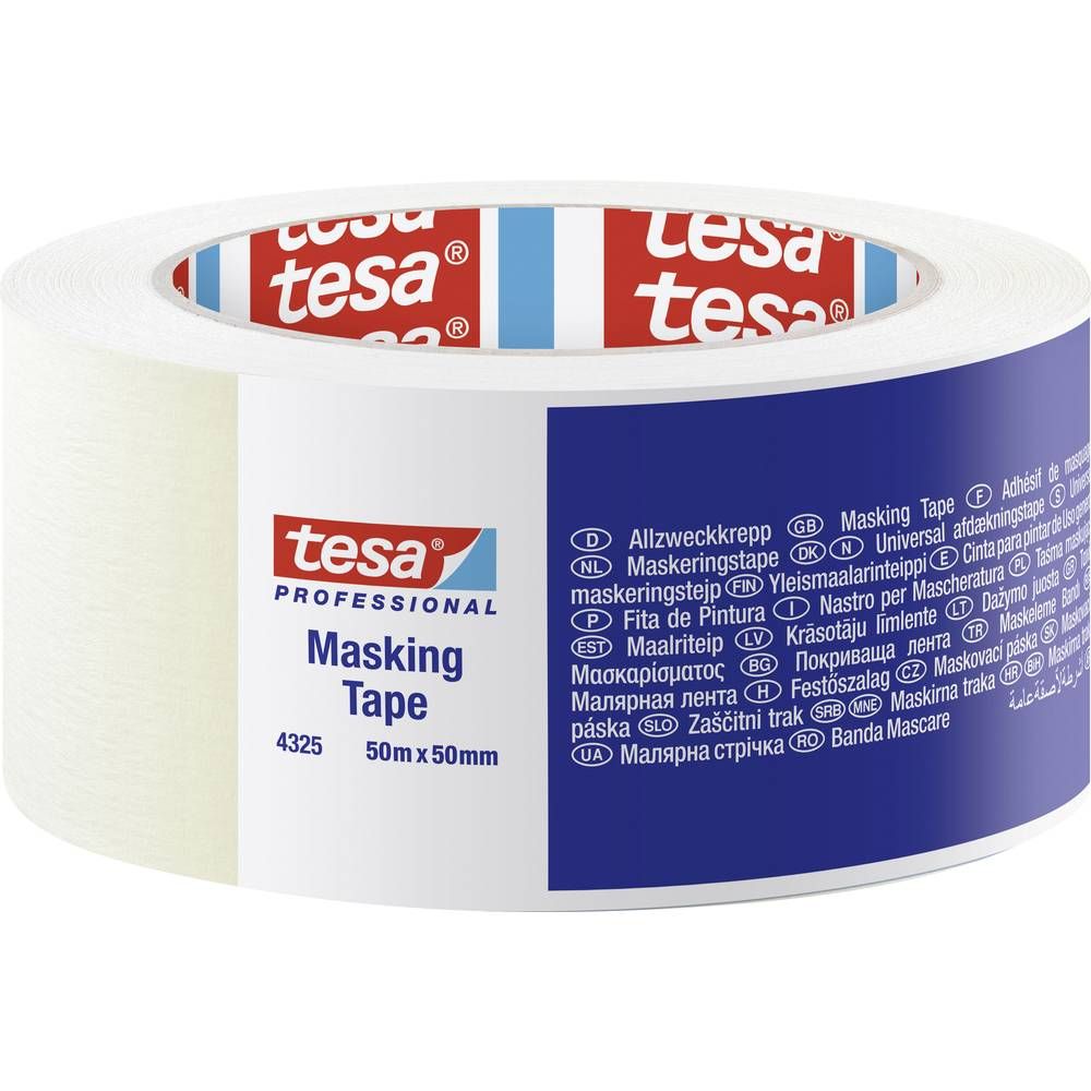 Tesakrepp® Abdeckband Standard 50m:19mm