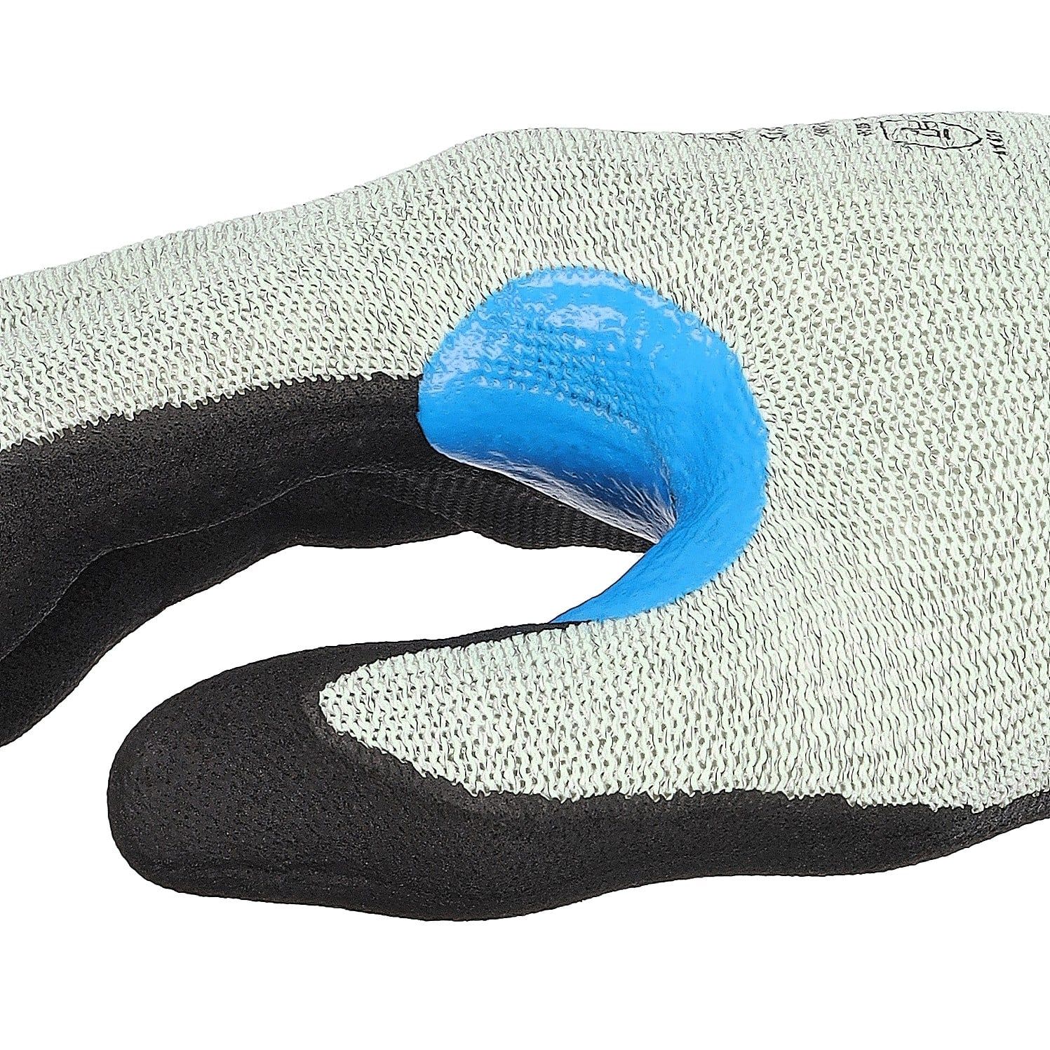 NITRIL-SCHNITTSCHUTZHANDSCHUH, ESD "GREEN CUT F", RECYCELTER LINER , grün/schwarz, Gr. 10