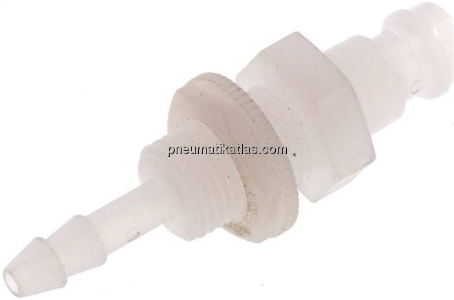 Schott-Kupplungsstecker (NW5) 4mm Schlauch, PVDF