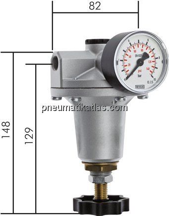 Präzisionsdruckregler G 1/4", 0 - 1 bar Standard 3