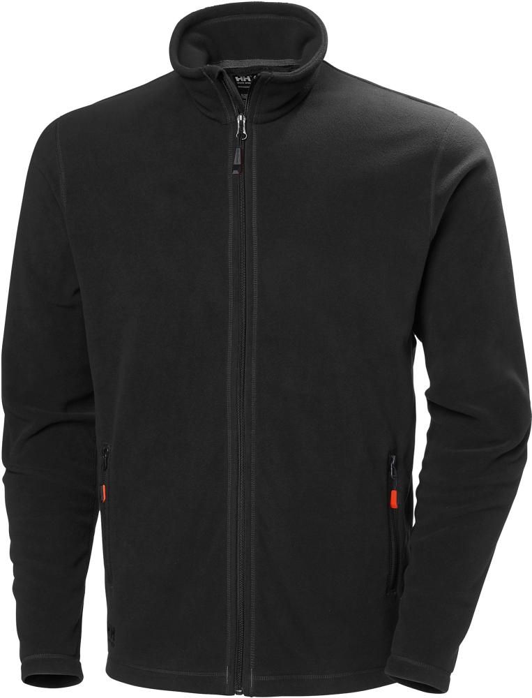 Fleece Jacke Oxford light, schwarz, Gr.2XL