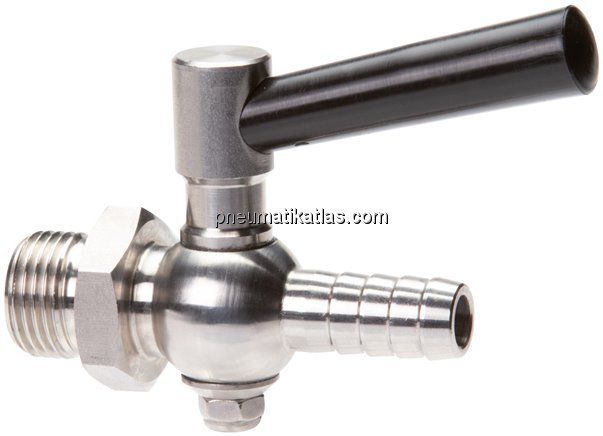 Edelstahl-Schlauchhahn G 1/8"-9 (3/8")mm, PN 6