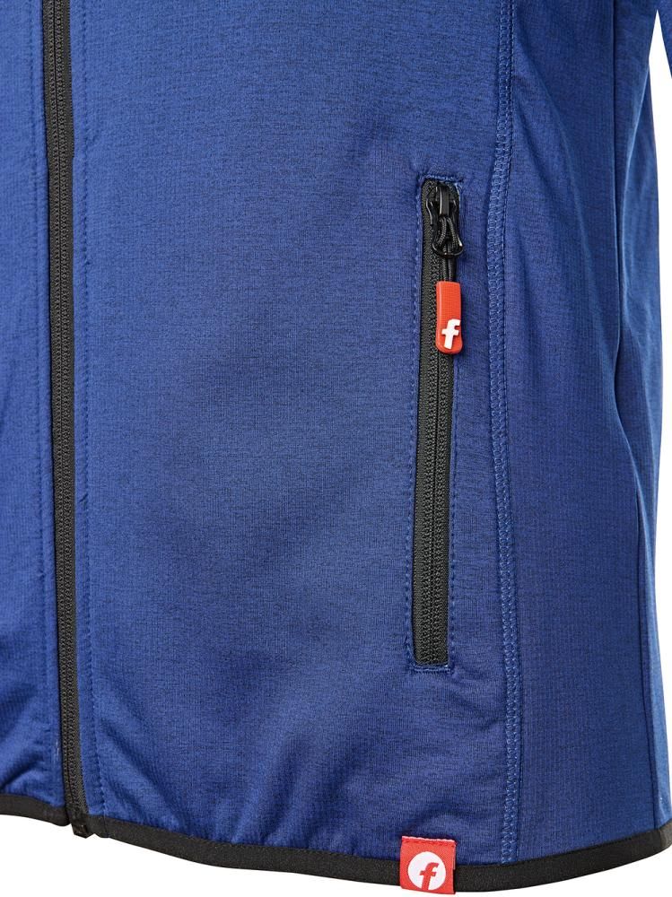 Tech-Fleecejacke kornblau/schwarz meliert Gr. 2XL Fortis Elements