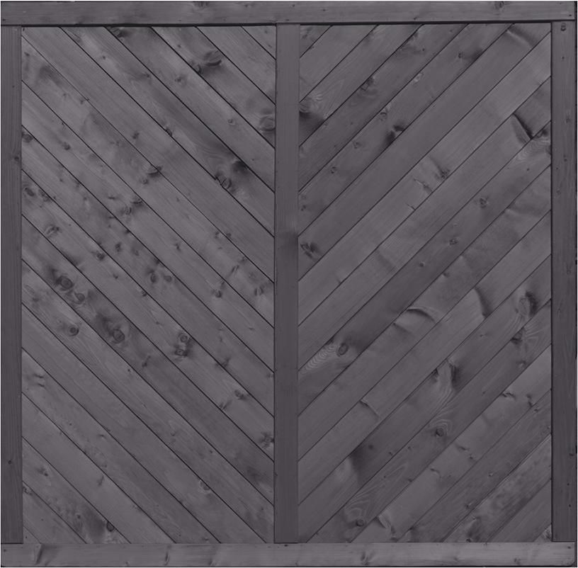 NIGHTLINE Profilbrettzaun180x180cm dunkelgrau Rahmen 40/78 mm, getauchtProfilbretter 16/118 mm