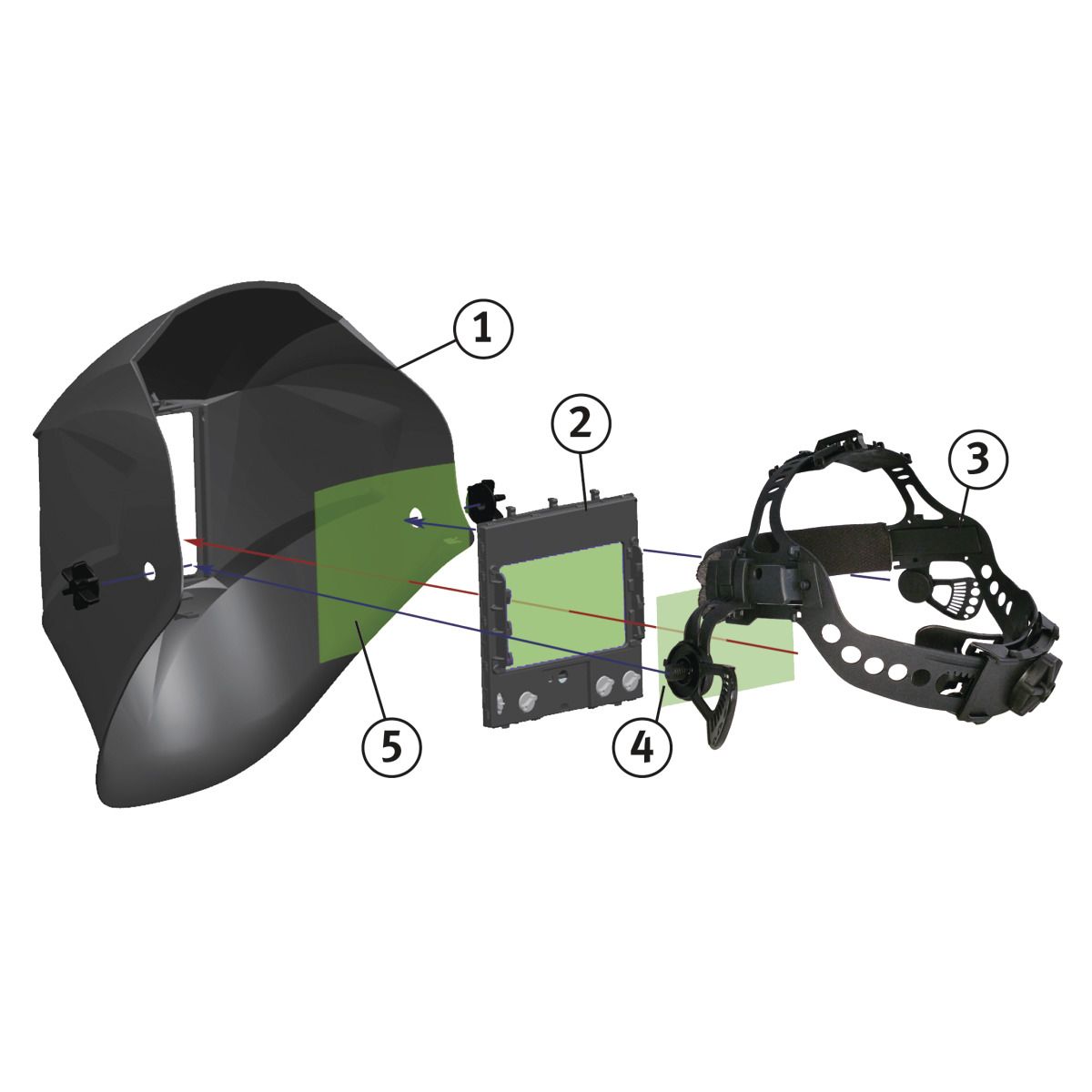 Automatik-Schweißschutzhelm Schweisskraft VarioProtect XXL-W-2 TC