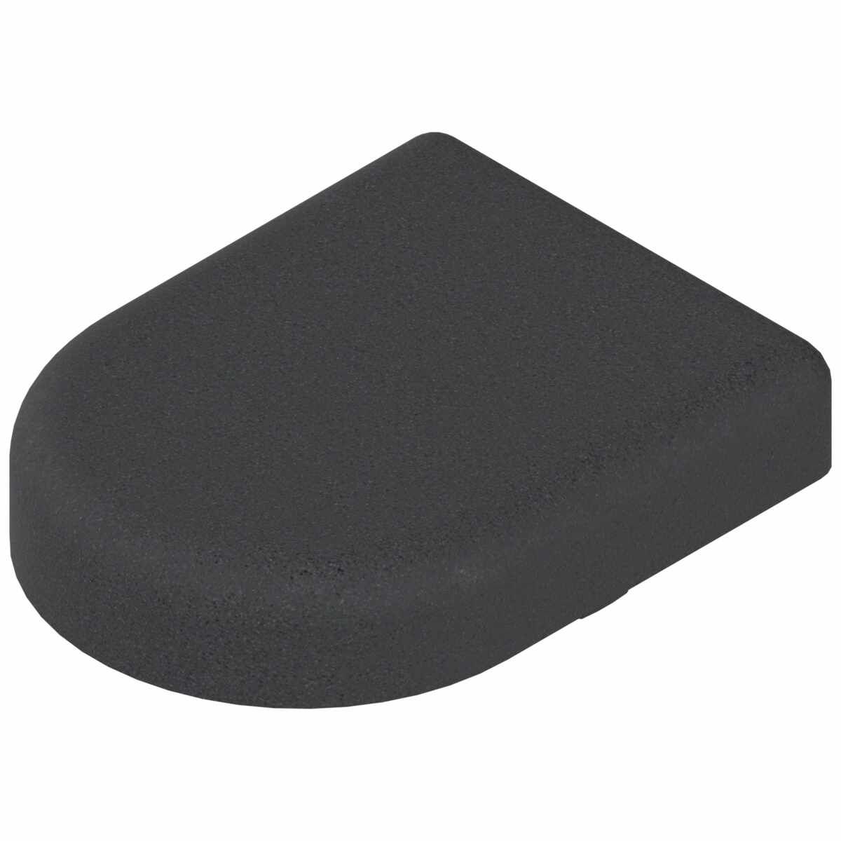 Abdeckkappe halbrund schwarz