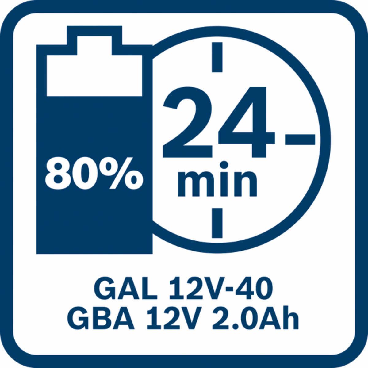 Starter-Set 2 x GBA 12V 2.0Ah + GAL 12V-40