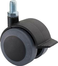 Kst.-Doppelrolle 50mm M10x20,Gewindestift m.FeststF86.050.G10