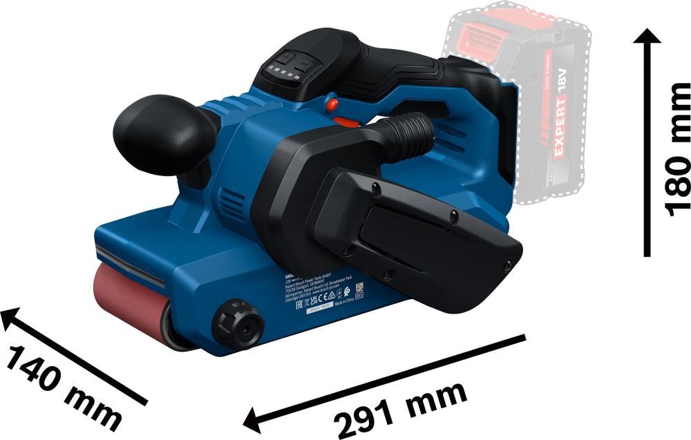 Akku-Bandschleifer solo GBS18V 75 ohne Akku ohne Ladegerät L-Boxx