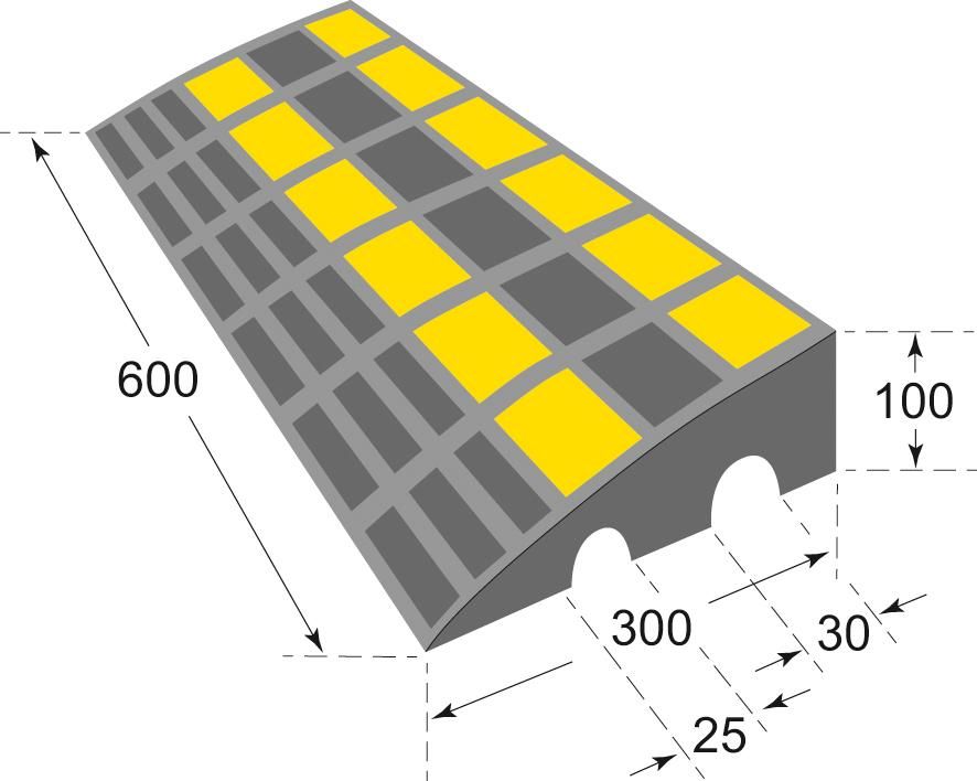 Bordstein-Rampe 300 x 600 x 100 mm